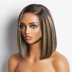 6x5 Glueless Bob Wig - Blonde Highlights / 12"