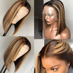 6x5 Glueless Bob Wig - Blonde Highlights / 12"